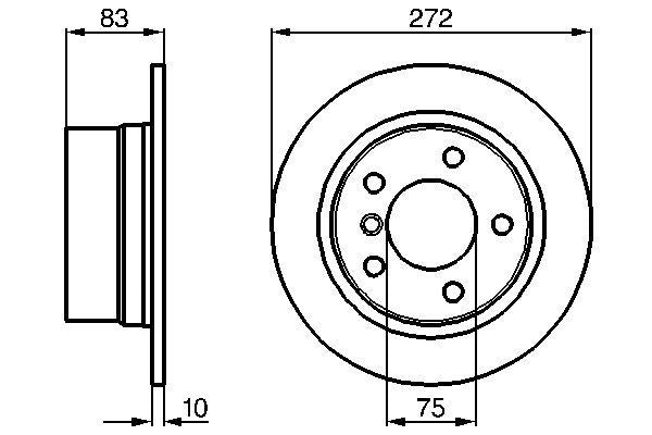 Bosch 0986478439 Brake Disc - 5
