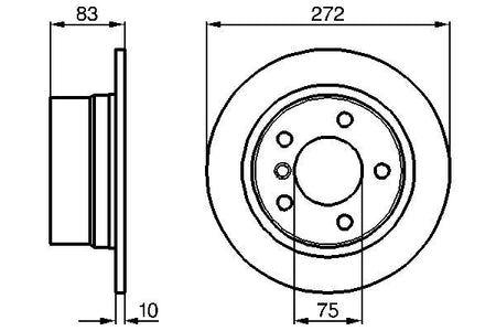 Bosch 0986478439 Brake Disc - 5