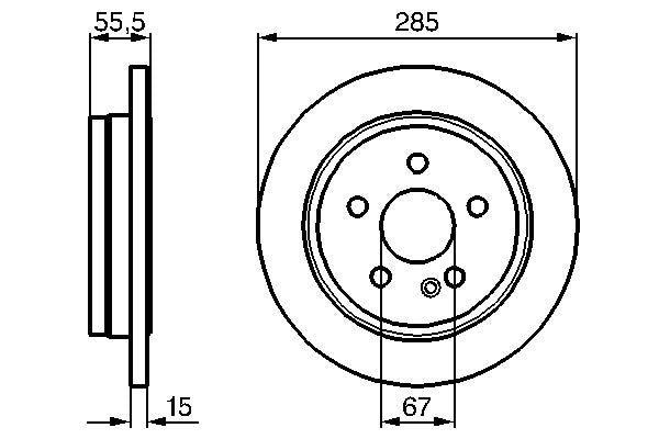 Bosch 0986478469 Brake Disc - 5