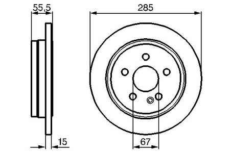 Bosch 0986478469 Brake Disc - 5