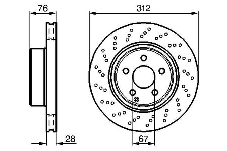 Bosch 0986478471 Brake Disc - 5