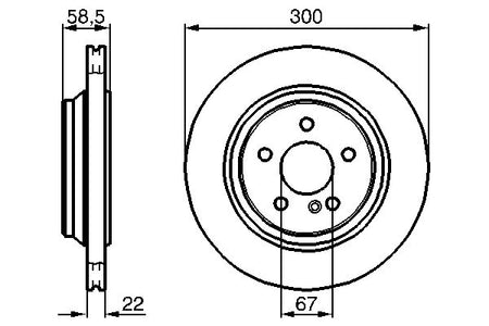 Bosch 0986478473 Brake Disc - 5
