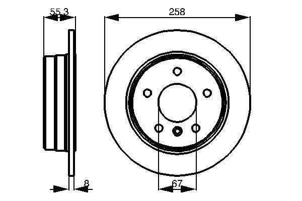 Bosch 0986478475 Brake Disc - 5