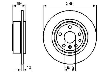 Bosch 0986478478 Brake Disc - 5