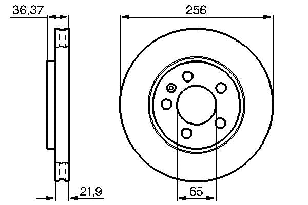 Bosch 0986478482 Brake Disc - 5