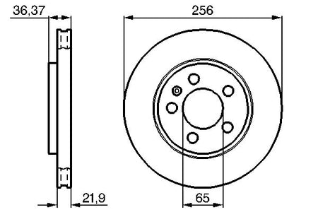 Bosch 0986478482 Brake Disc - 5