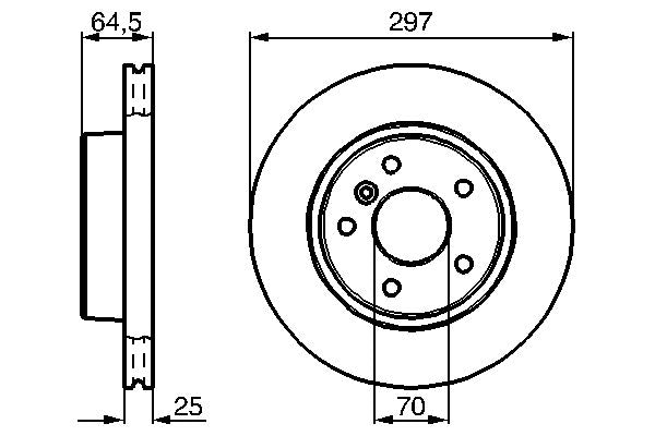 Bosch 0986478483 Brake Disc - 5