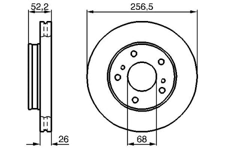 Bosch 0986478485 Brake Disc - 1