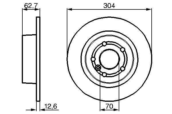 Bosch 0986478497 Brake Disc - 5