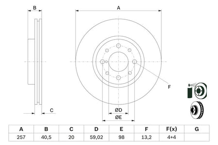 Bosch 0986478515 Brake Disc - 5