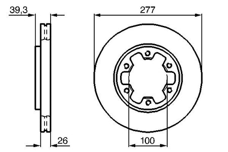 Bosch 0986478532 Brake Disc - 5