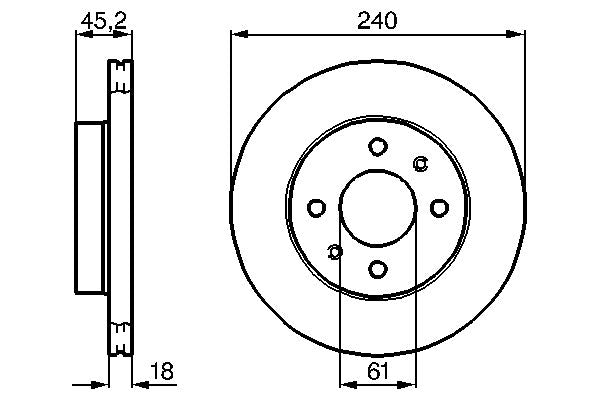 Bosch 0986478533 Brake Disc - 1
