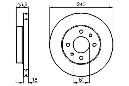 Bosch 0986478533 Brake Disc - 1