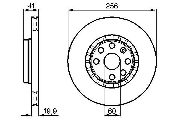 Bosch 0986478535 Brake Disc - 5