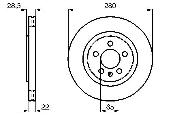 Bosch 0986478542 Brake Disc - 5