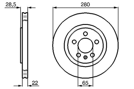 Bosch 0986478542 Brake Disc - 5