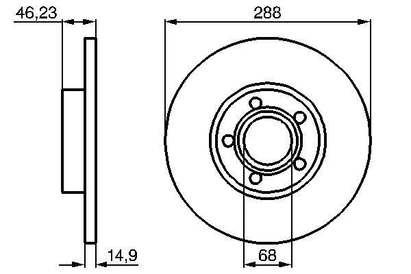 Bosch 0986478545 Brake Disc - 5