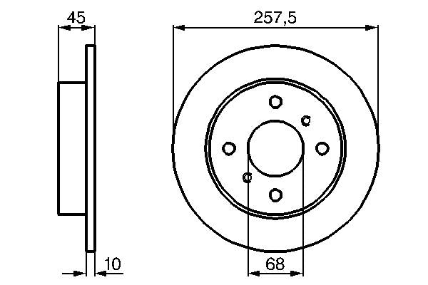 Bosch 0986478564 Brake Disc - 5