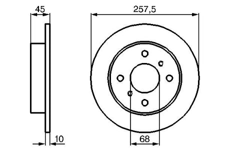 Bosch 0986478564 Brake Disc - 5