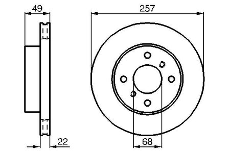 Bosch 0986478567 Brake Disc - 5