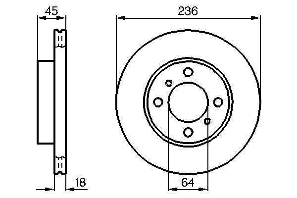 Bosch 0986478572 Brake Disc - 5