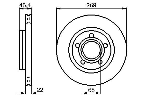 Bosch 0986478574 Brake Disc - 5