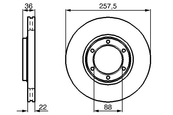 Bosch 0986478596 Brake Disc - 5