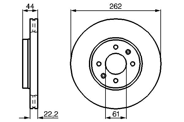 Bosch 0986478598 Brake Disc - 5
