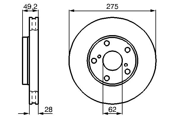 Bosch 0986478632 Brake Disc - 5