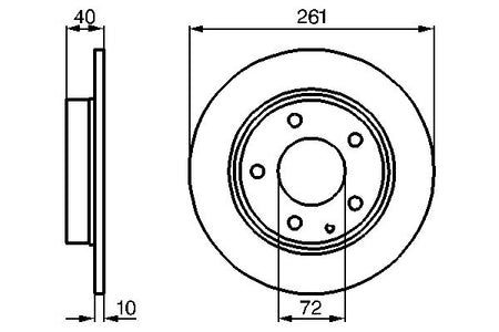 Bosch 0986478633 Brake Disc - 5