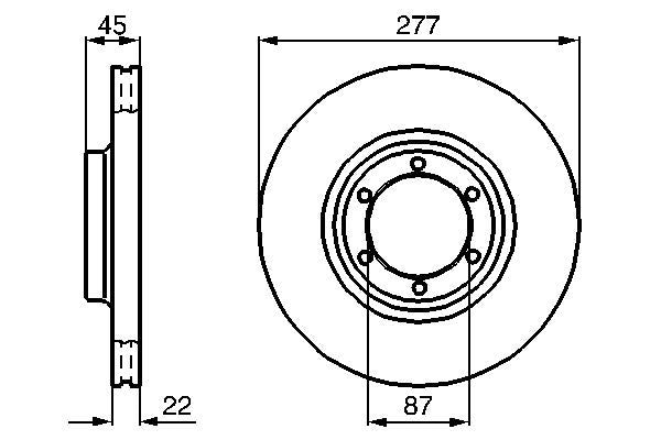 Bosch 0986478635 Brake Disc - 4
