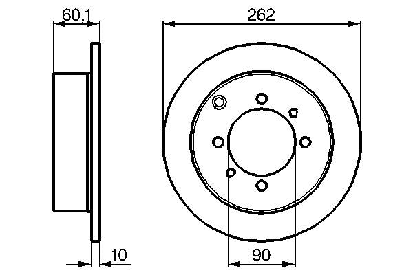 Bosch 0986478655 Brake Disc - 5