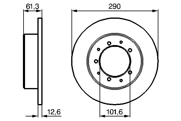 Bosch 0986478656 Brake Disc - 5