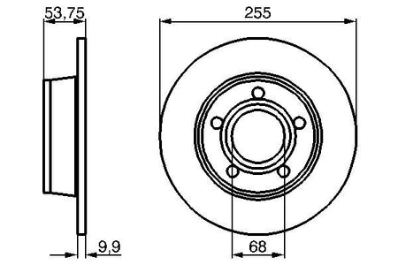 Bosch 0986478704 Brake Disc - 5