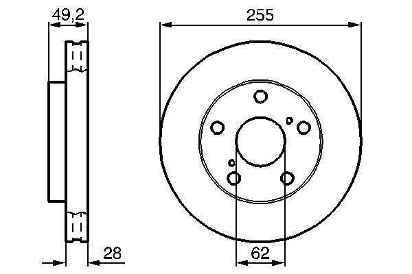Bosch 0986478726 Brake Disc - 1