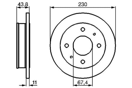 Bosch 0986478727 Brake Disc - 1