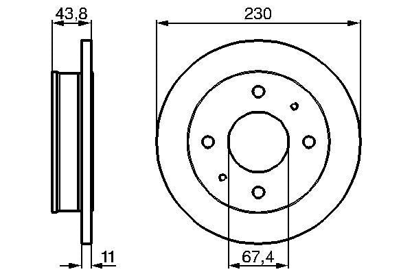 Bosch 0986478727 Brake Disc - 1