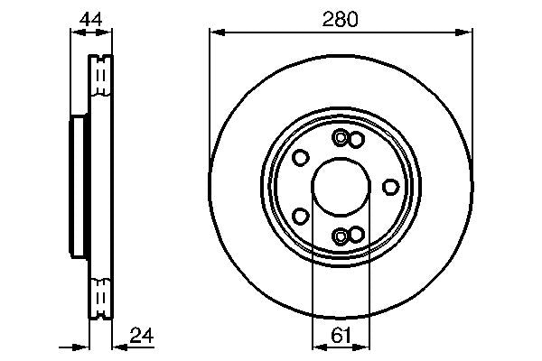 Bosch 0986478734 Brake Disc - 5