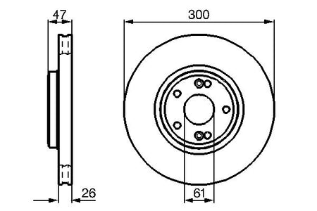 Bosch 0986478743 Brake Disc - 5