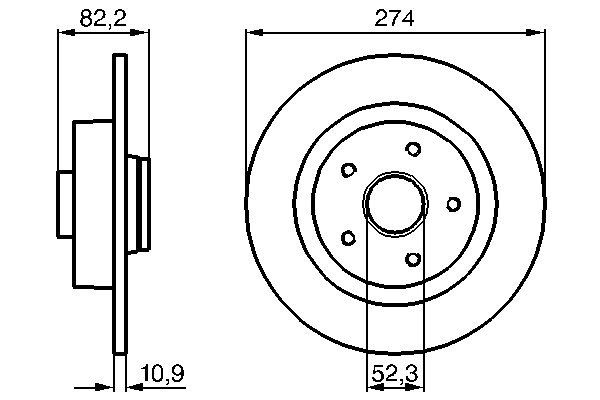 Bosch 0986478744 Brake Disc - 5