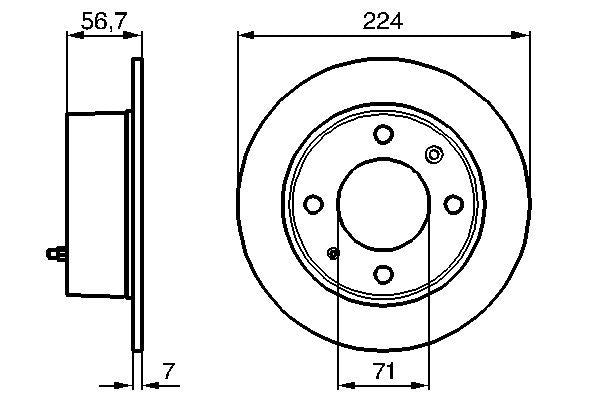 Bosch 0986478749 Brake Disc - 1