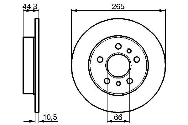 Bosch 0986478757 Brake Disc - 5