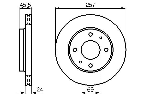 Bosch 0986478774 Brake Disc - 1