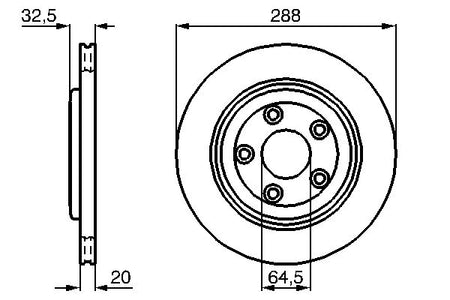 Bosch 0986478777 Brake Disc - 5