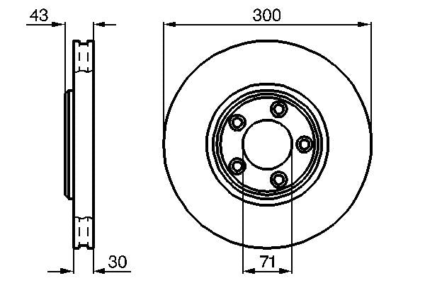 Bosch 0986478778 Brake Disc - 5