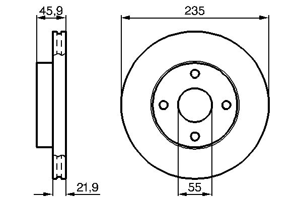 Bosch 0986478787 Brake Disc - 1