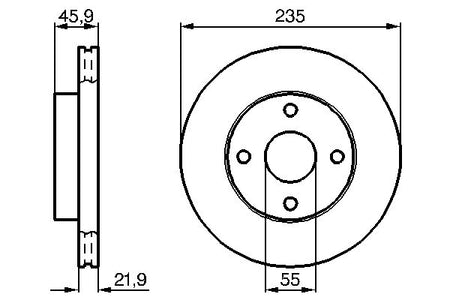 Bosch 0986478787 Brake Disc - 1