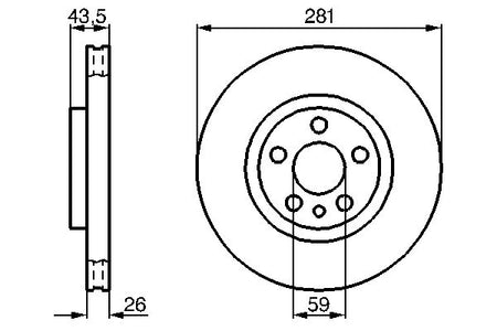 Bosch 0986478812 Brake Disc - 5