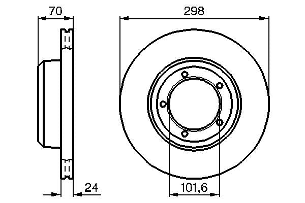 Bosch 0986478824 Brake Disc - 5