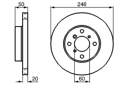 Bosch 0986478841 Brake Disc - 5